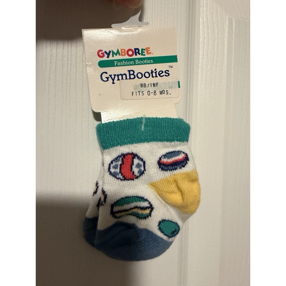 Gymboree Vintage Retro Infant Baby Socks‎ Gym Booties Balls
